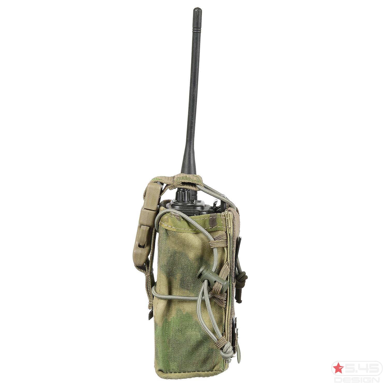 The pouch features elastic side cord for additional radio protection, so this model is compatible with the radio of any size.